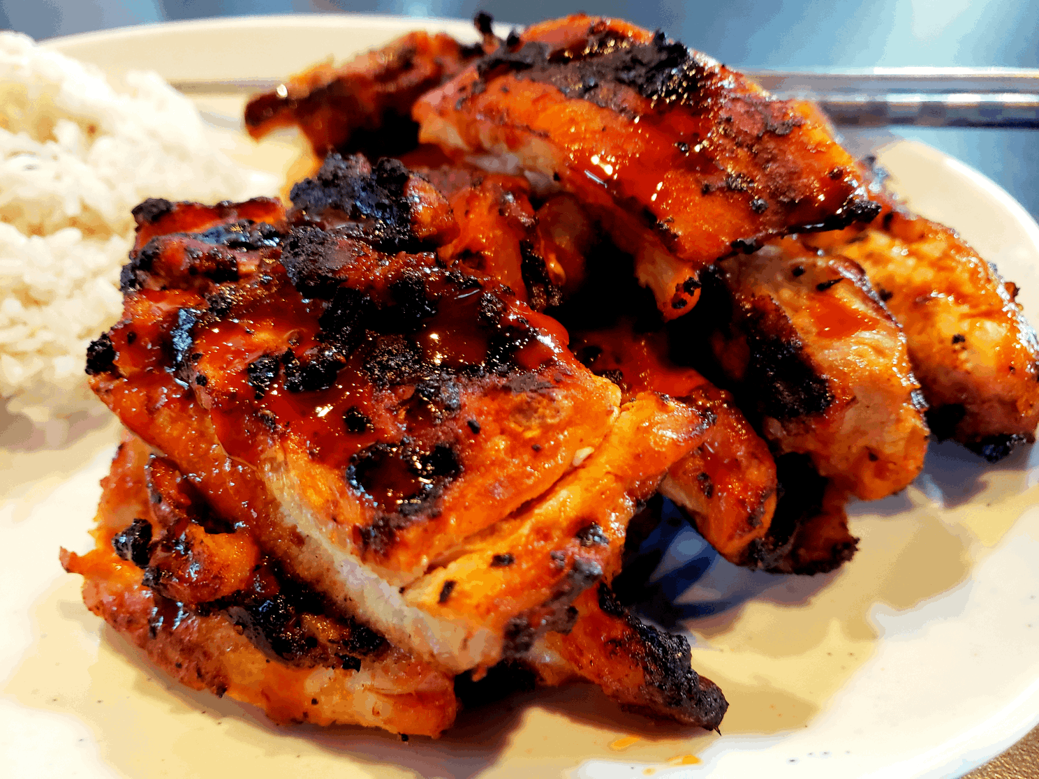 Grilled Kimchi Marinated Chicken